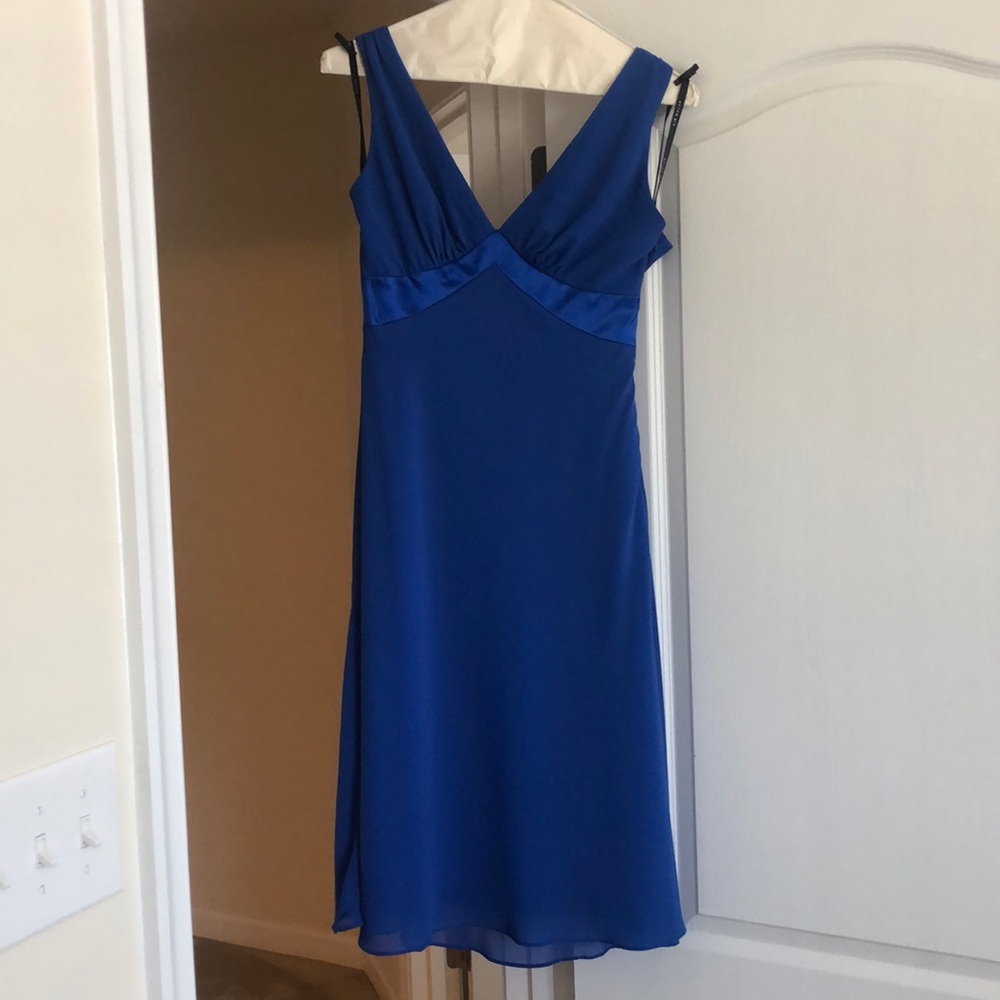 After six royal blue dress